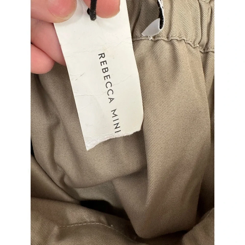 Rebecca Minkoff Beige Paperbag Bradley Paperbag Skirt Size Medium - Picture 8 of 14